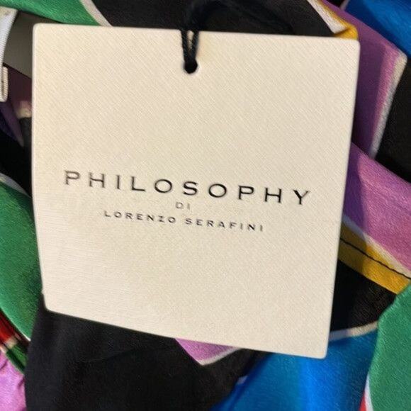 Philosophy di Lorenzo Serafini Long one shoulder dress multi colored - Picture 8 of 13